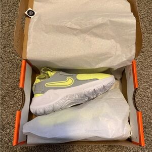Nike Toddler Neon Yellow & Gray Slip-On Sneakers